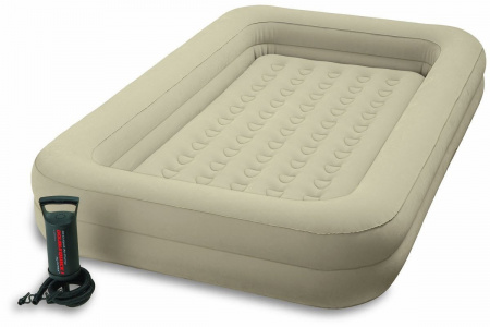 Односпальная детская надувная кровать Intex: 168 х 107 х 25 см. В комплекте ручной насос. 68810