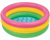 ДЕТСКИЙ НАДУВНОЙ БАССЕЙН 86Х25СМ "РАДУГА" 68Л, ОТ 1 ДО 3 ЛЕТ, НАДУВНОЕ ДНО, 58924