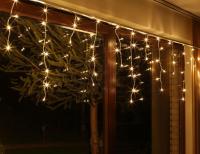 Светодиодная бахрома теплая белая 3х0,6м (домашняя)