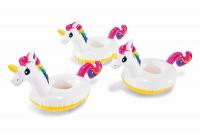 Надувной плавающий держатель для напитков "Единорог", комплект из 3 шт.,57506 