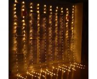 Светодиодный занавес-водопад теплый белый 3х3