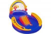 Надувной игровой центр бассейн с горкой Радуга Intex Rainbow Ring Play Center, 57453