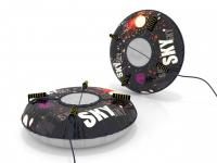 Санки-ватрушка с автокамерой SKY, 120см (ТЯНИТОЛКАЙ).