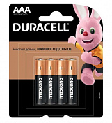 Элемент питания DURACELL Basic LR03-4BL AAA бл 4