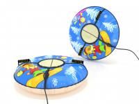 Санки-ватрушка с автокамерой Пес, 100см (ТЯНИТОЛКАЙ).