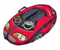 Санки-ватрушка с автокамерой Красная машина, 120см (ТЯНИТОЛКАЙ).