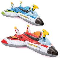 Надувная игрушка-наездник 117х117см "Самолет" с вод.пушкой, до 40кг, от 3 лет, 2 цвета, 57536 