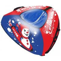 Санки-ватрушка с автокамерой Новый год, 105см (ТЯНИТОЛКАЙ).