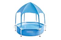Каркасный бассейн Canopy Metal Frame 183х38см с навесом, 700л, Intex 28209  Каркасный бассейн Canopy Metal Frame 183х38см с навесом, 700л, Intex 28209