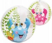 ПЛЯЖНЫЙ МЯЧ 61СМ "АКВАРИУМ" 2 ВИДА, ОТ 3 ЛЕТ, 58031