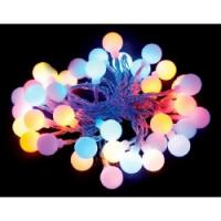 Гирлянда светодиодная шарики 1см 8м белый провод