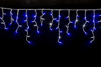 Светодиодная бахрома синяя 3х0,6м (уличная) белый провод