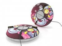 Санки-ватрушка с автокамерой Кот, 100см (ТЯНИТОЛКАЙ).