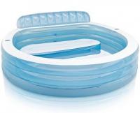 ДЕТСКИЙ НАДУВНОЙ БАССЕЙН 224Х216Х76СМ, "СЕМЕЙНЫЙ" С ДИВАНОМ И ПОДСТАКАННИКАМИ, 640Л, ОТ 3 ЛЕТ , 57190