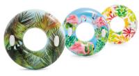 Надувной круг с ручками Тропики 97 см, Intex, 58263