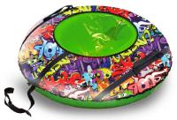 Санки-ватрушка с автокамерой Оксфорд Graffiti, 100см (ТЯНИТОЛКАЙ).