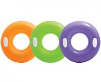 Надувной круг 76см "Глянцевый" с ручками, 3 цвета, от 8 лет 59258 