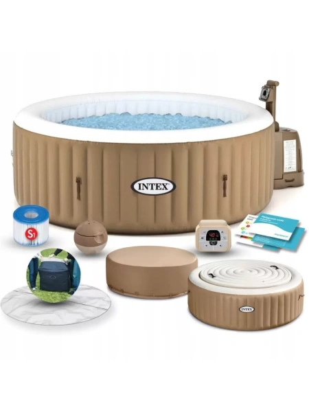 СПА-бассейн 145/196х71см "Bubble Massage" 795л, круглый, аэромассаж, Intex 28426 