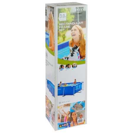 Каркасный прямоугольный бассейн 300х200х75см, 3834л, 28272