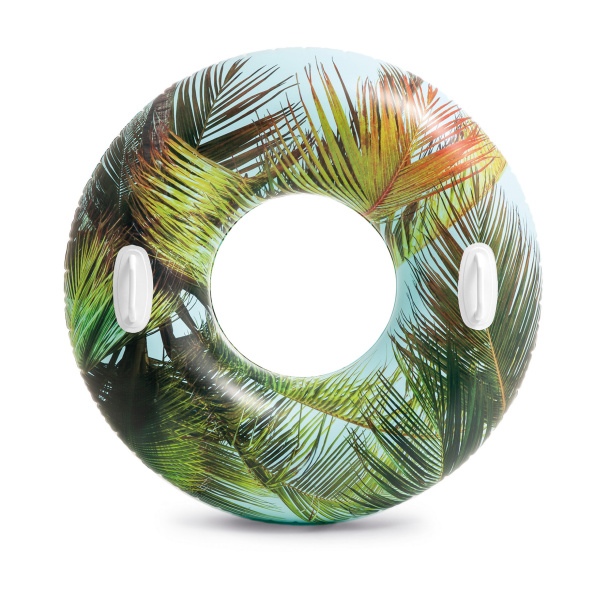 Надувной круг с ручками Тропики 97 см, Intex, 58263