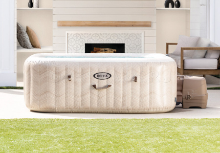 СПА-бассейн INTEX "CHEVRON DELUXE" 175х71см 795л, квадратный аэромассаж, 28446