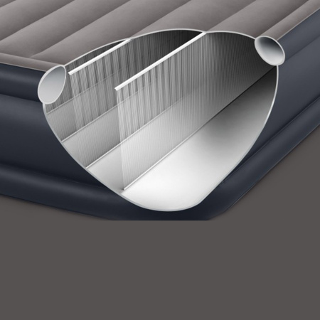 Односпальная надувная кровать 99х191х42см "Deluxe" с подголовником, встр.нас. 220В, до 136кг, 64132