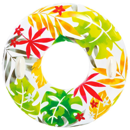 Надувной круг с ручками Тропики 97 см, Intex, 58263