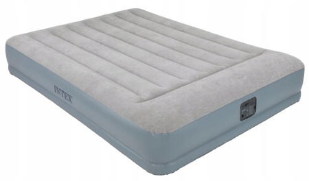 Двуспальная надувная кровать 152х203х30см с подголовником, встр.насос 220В, до 272кг, 64118