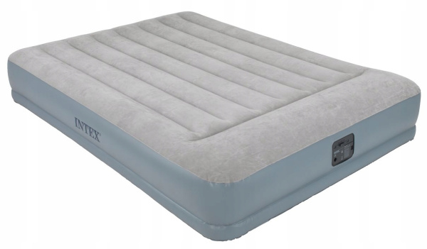 Двуспальная надувная кровать 152х203х30см с подголовником, встр.насос 220В, до 272кг, 64118