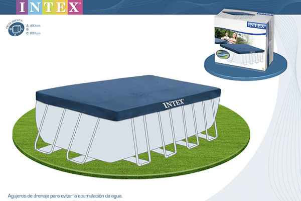 Тент для каркасного бассейна Rectangular Frame 460x226см (460х226х20см), Intex, 28039