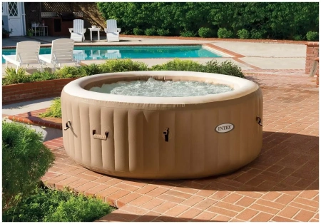 СПА-бассейн 145/196х71см "Bubble Massage" 795л, круглый, аэромассаж, Intex 28426 