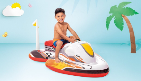 ИГРУШКА НАДУВНАЯ ДЛЯ ПЛАВАНИЯ «СКУТЕР» С РУЧКАМИ, 117 Х 77 СМ, ОТ 3 ЛЕТ, 57520 