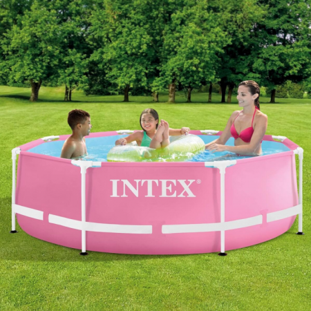 Каркасный бассейн Pink Metal Frame 244х76см, 2843л, Intex 28290 