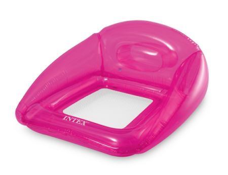 56802 Надувной матрас-кресло для плавания 102х104см "Прозрачный лаундж" 3 цвета