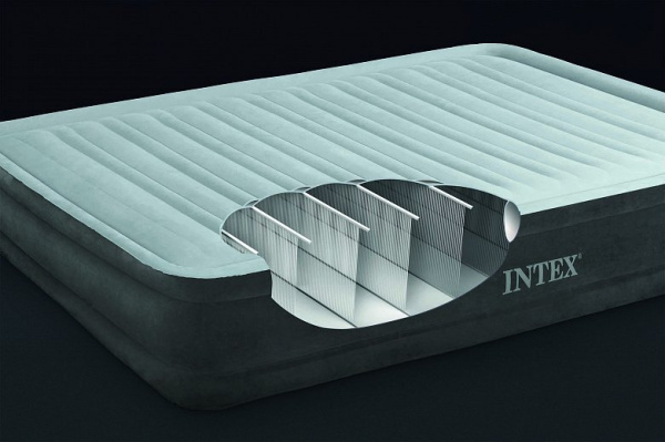 Двухспальная надувная кровать 152х203х46см "Comfort-Plush" встр.нас. 220В, до 272кг, 64414