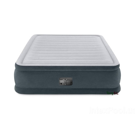 Двухспальная надувная кровать 152х203х46см "Comfort-Plush" встр.нас. 220В, до 272кг, 64414