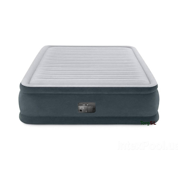 Двухспальная надувная кровать 152х203х46см "Comfort-Plush" встр.нас. 220В, до 272кг, 64414